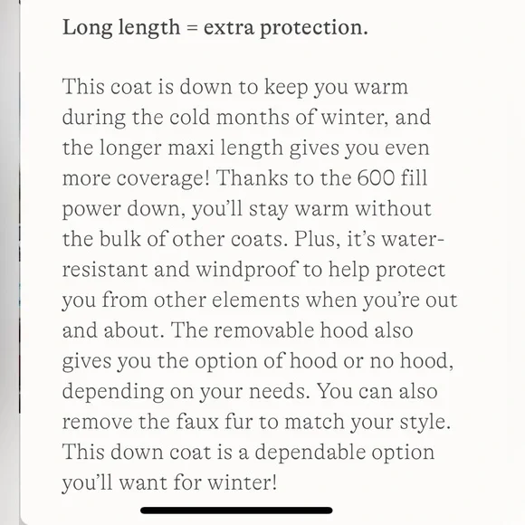 NWOT Lands End long winter down parka puffer coat navy blue XS 2-4 - Picture 3 of 14